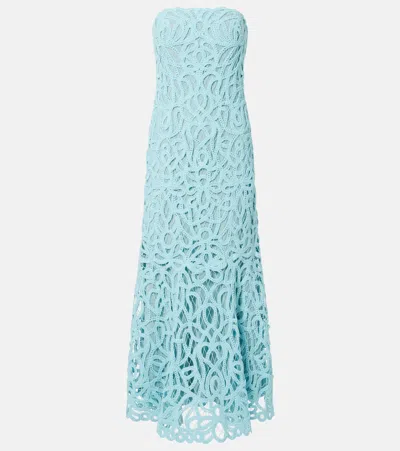 Simkhai Lace Guipure Cotton-blend Bustier Dress In Multi