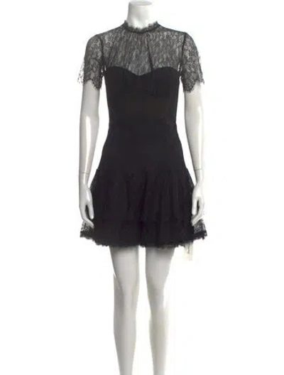 Pre-owned Simkhai Lace Mini Dress In Black