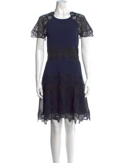 Pre-owned Simkhai Lace Pattern Knee-length Dress In Multi