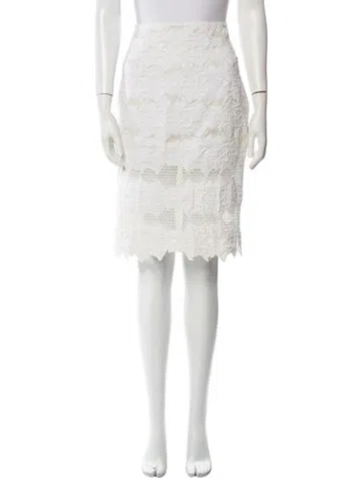 Pre-owned Simkhai Lace Pattern Knee-length Skirt In Neutral
