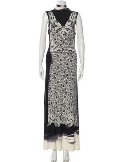 Pre-owned Simkhai Lace Pattern Long Dress In Black