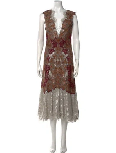 Pre-owned Simkhai Lace Pattern Long Dress W/ Tags