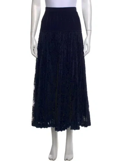 Pre-owned Simkhai Lace Pattern Long Skirt W/ Tags In Blue