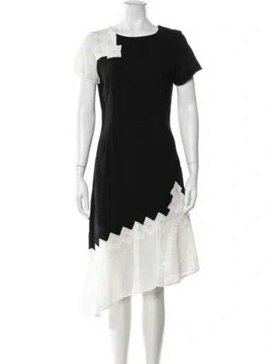 Pre-owned Simkhai Lace Pattern Midi Length Dress In Black