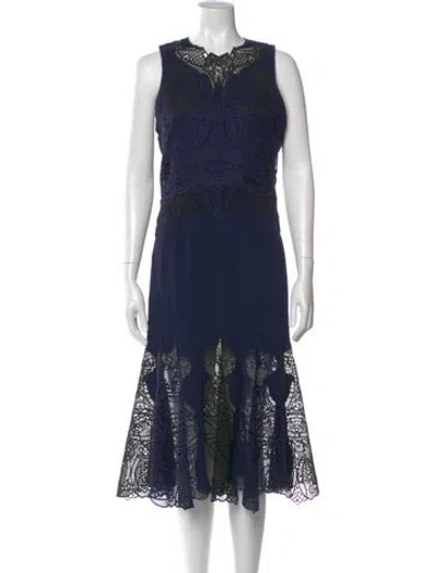 Pre-owned Simkhai Lace Pattern Midi Length Dress In Multi