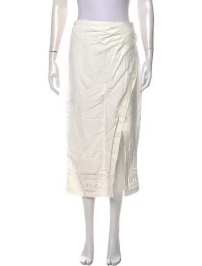 Pre-owned Simkhai Lace Pattern Midi Length Skirt W/ Tags In Neutral