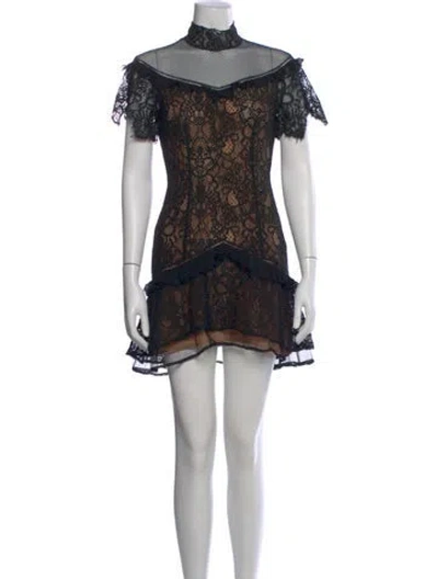 Pre-owned Simkhai Lace Pattern Mini Dress