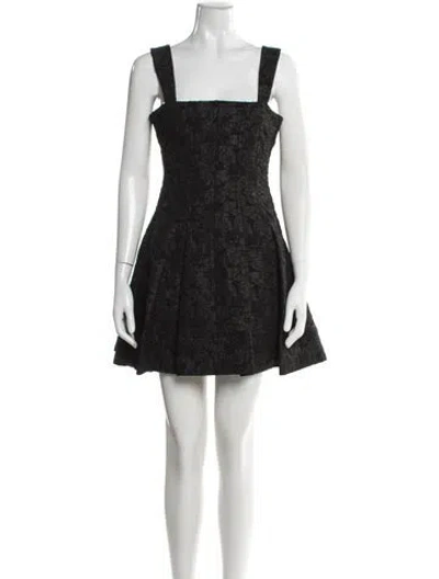 Pre-owned Simkhai Lace Pattern Mini Dress In Black