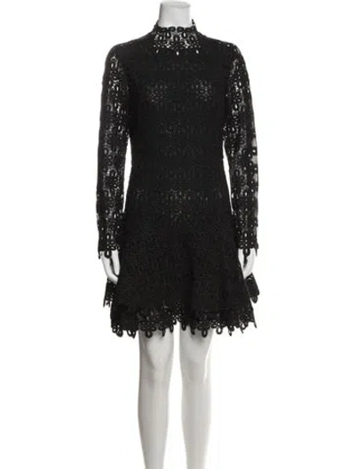 Pre-owned Simkhai Lace Pattern Mini Dress In Blue