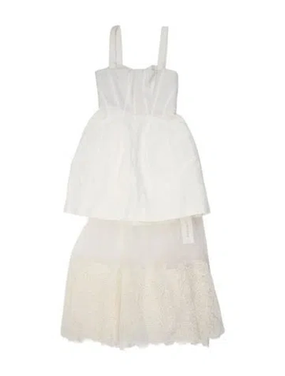 Pre-owned Simkhai Lace Pattern Mini Dress In Neutral