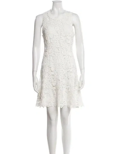 Pre-owned Simkhai Lace Pattern Mini Dress In Neutral