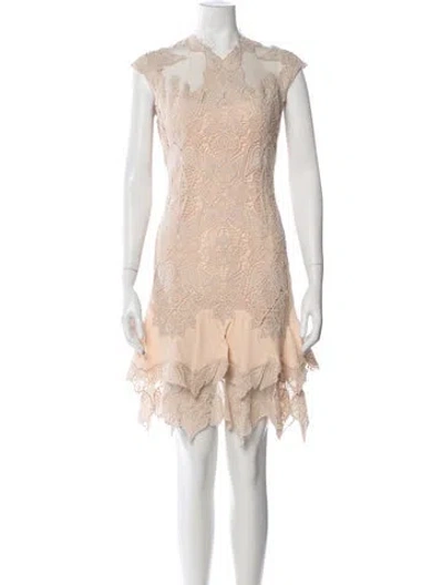 Pre-owned Simkhai Lace Pattern Mini Dress In Pink