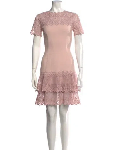 Pre-owned Simkhai Lace Pattern Mini Dress In Pink