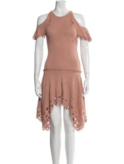 Pre-owned Simkhai Lace Pattern Mini Dress In Pink