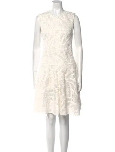 Pre-owned Simkhai Lace Pattern Mini Dress W/ Tags In Neutral