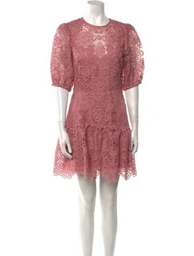 Pre-owned Simkhai Lace Pattern Mini Dress W/ Tags In Pink