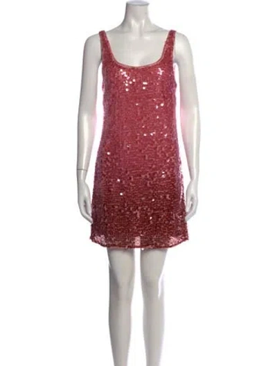 Pre-owned Simkhai Lace Pattern Mini Dress W/ Tags In Pink