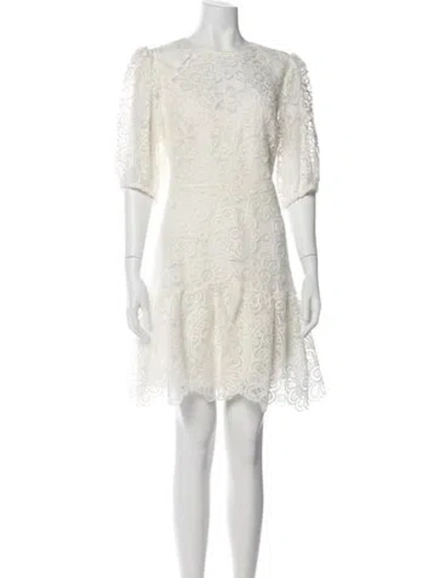 Pre-owned Simkhai Lace Pattern Mini Dress W/ Tags In White