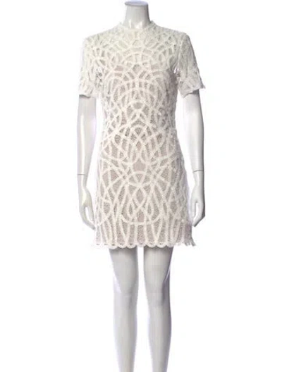 Pre-owned Simkhai Lace Pattern Mini Dress W/ Tags In White
