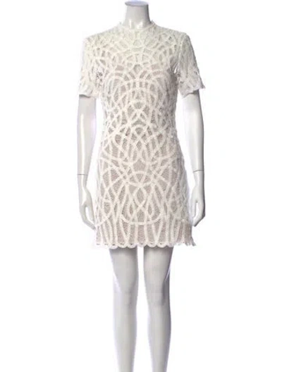 Pre-owned Simkhai Lace Pattern Mini Dress W/ Tags In White