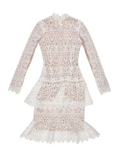 Pre-owned Simkhai Lace Pattern Mini Dress In White