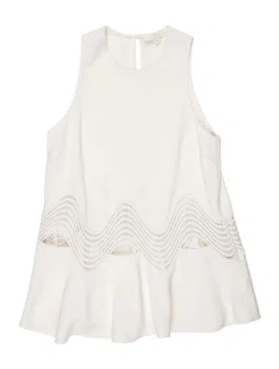 Pre-owned Simkhai Lace Pattern Mini Dress In White