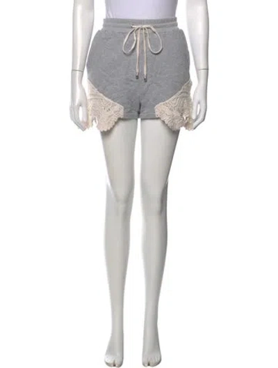 Pre-owned Simkhai Lace Pattern Mini Shorts In Gold