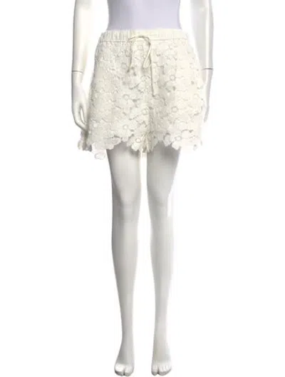 Pre-owned Simkhai Lace Pattern Mini Shorts W/ Tags In White