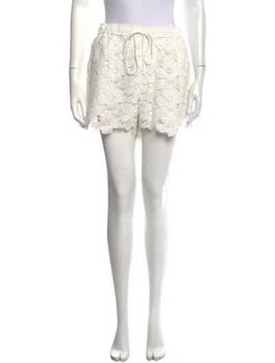 Pre-owned Simkhai Lace Pattern Mini Shorts W/ Tags In White