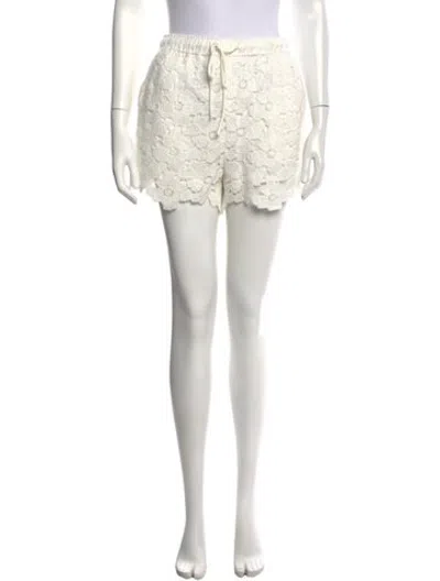 Pre-owned Simkhai Lace Pattern Mini Shorts W/ Tags In White