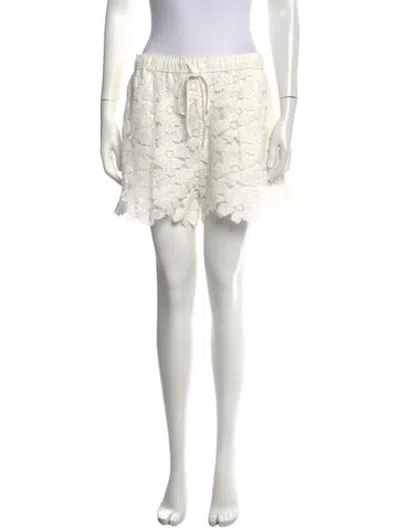 Pre-owned Simkhai Lace Pattern Mini Shorts W/ Tags In White