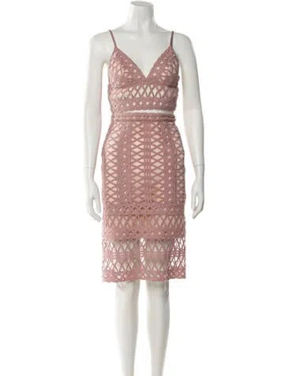 Pre-owned Simkhai Lace Pattern Skirt Set In Pink