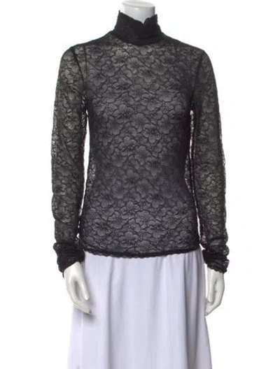 Pre-owned Simkhai Lace Pattern Turtleneck Sweatshirt In Multi