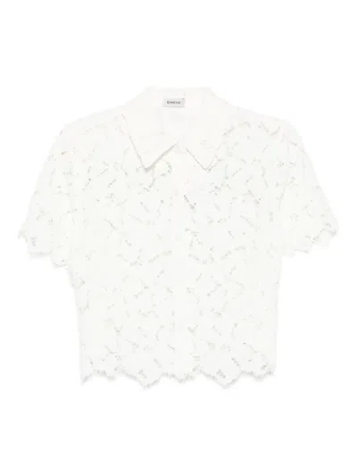 Simkhai Spitzen-hemd Mit Wellensaum In White