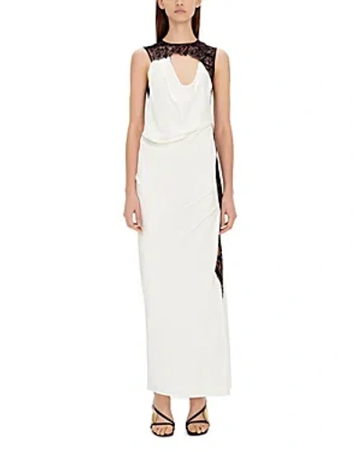 Simkhai Vea Lace-trimmed Gown In Black,white