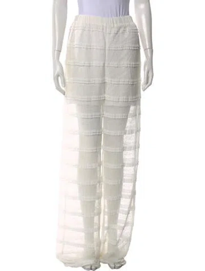Pre-owned Simkhai Lace Wide Leg Pants In Gray