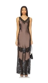 Simkhai Lacey Slip Dress In Mocha