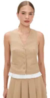 Simkhai Laiken Vest In Camel In Brown