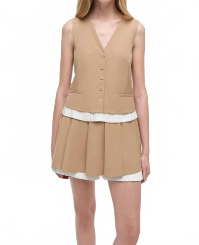 SIMKHAI LAIKEN VEST IN CAMEL