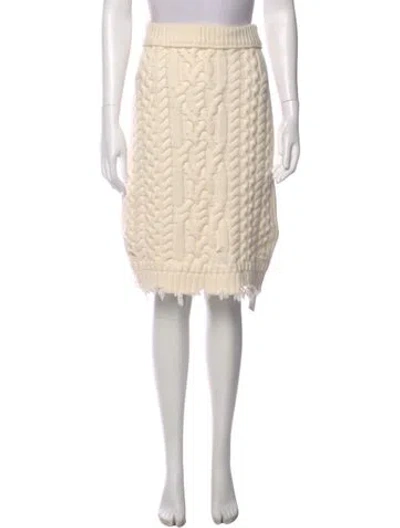Pre-owned Simkhai Lambswool Knee-length Skirt In Neutral