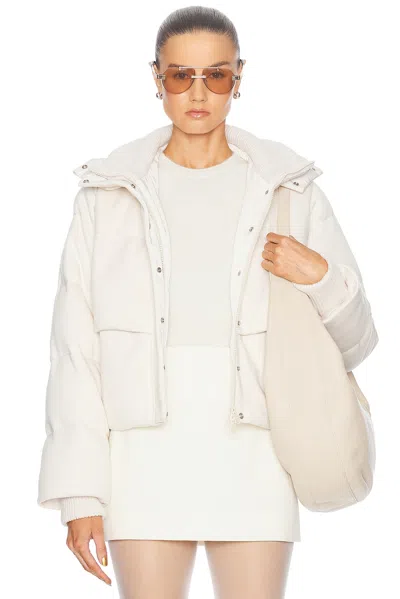 Simkhai Lana Puffer Jacket In Cream