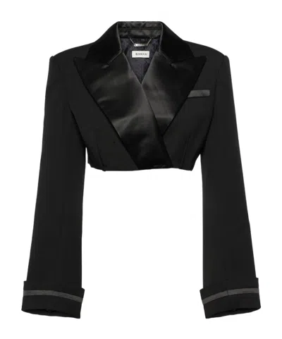 Simkhai Lapel Long-sleeved Suit Jacket In Black