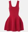 Simkhai Larina Ribbed-knit Mini Dress In Red