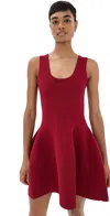 Simkhai Larina Ribbed-knit Mini Dress In Cherry