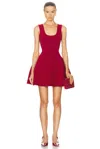 Simkhai Larina Ribbed-knit Mini Dress In Cherry