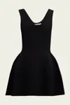 Simkhai Larina Flared Ribbed-knit Mini Dress