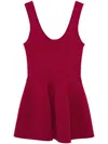 Simkhai Larina Ribbed-knit Mini Dress In Red