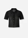 Simkhai Short-sleeve Cardigan In Black