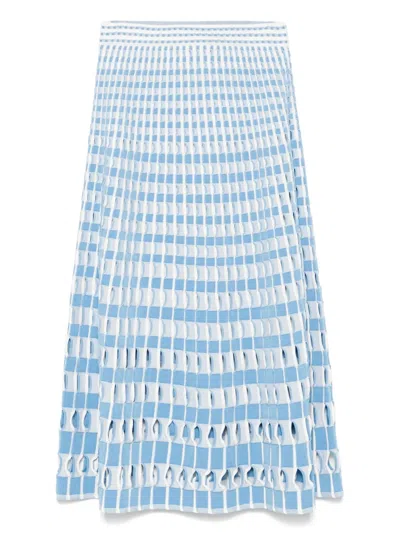Simkhai Larken Midi Skirt In Blue