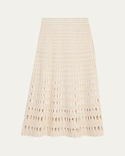 Simkhai Larken Midi Skirt In Sand Multi